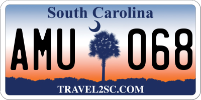 SC license plate AMU068
