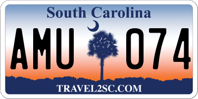 SC license plate AMU074