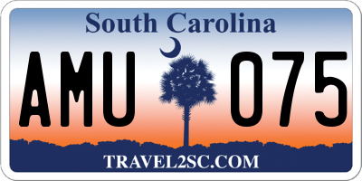 SC license plate AMU075