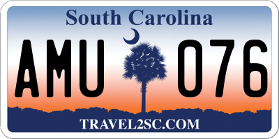 SC license plate AMU076