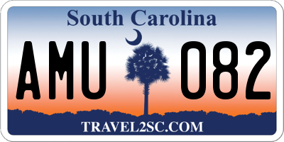 SC license plate AMU082