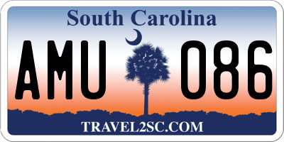 SC license plate AMU086