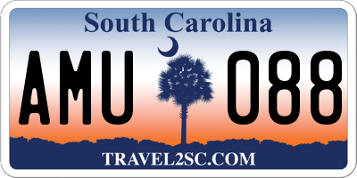 SC license plate AMU088
