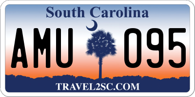 SC license plate AMU095
