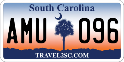 SC license plate AMU096