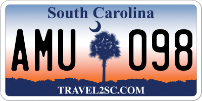 SC license plate AMU098