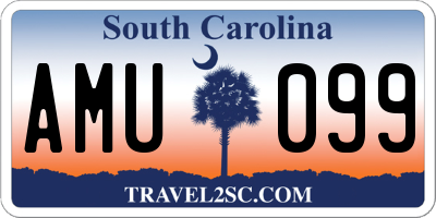 SC license plate AMU099