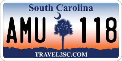 SC license plate AMU118