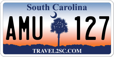 SC license plate AMU127