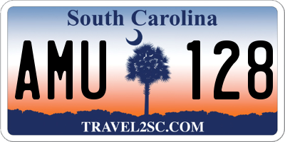 SC license plate AMU128
