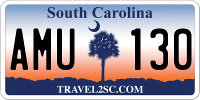 SC license plate AMU130