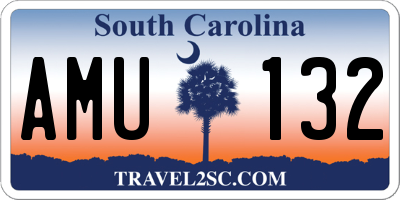 SC license plate AMU132