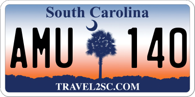 SC license plate AMU140