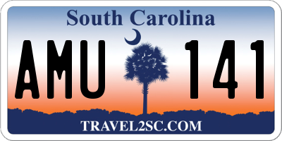 SC license plate AMU141