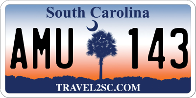 SC license plate AMU143
