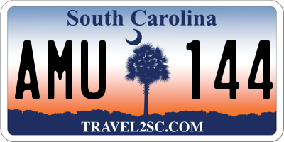 SC license plate AMU144