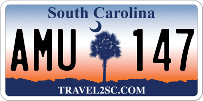 SC license plate AMU147