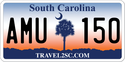 SC license plate AMU150