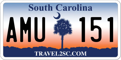SC license plate AMU151