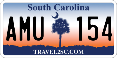 SC license plate AMU154