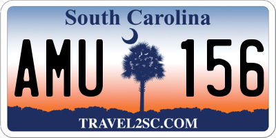 SC license plate AMU156