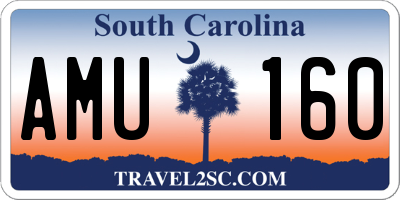 SC license plate AMU160