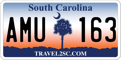 SC license plate AMU163