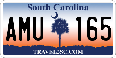 SC license plate AMU165