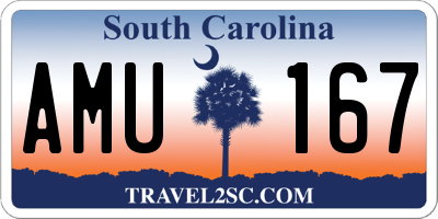 SC license plate AMU167