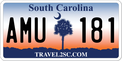 SC license plate AMU181