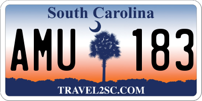 SC license plate AMU183