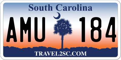 SC license plate AMU184
