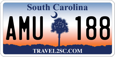 SC license plate AMU188