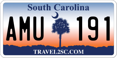 SC license plate AMU191
