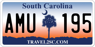 SC license plate AMU195
