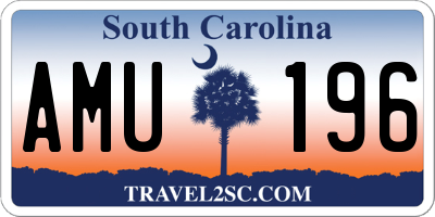 SC license plate AMU196
