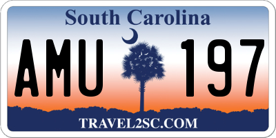 SC license plate AMU197