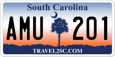 SC license plate AMU201