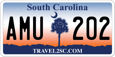 SC license plate AMU202