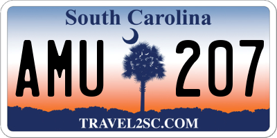 SC license plate AMU207