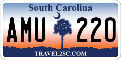SC license plate AMU220