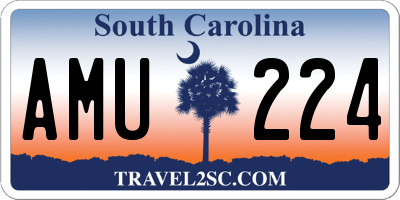 SC license plate AMU224