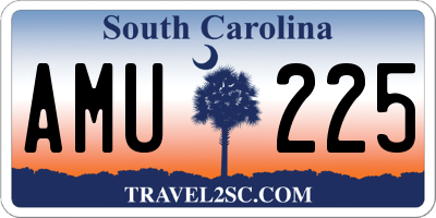 SC license plate AMU225