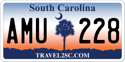 SC license plate AMU228