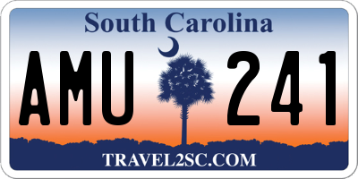 SC license plate AMU241