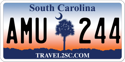 SC license plate AMU244