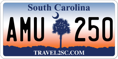 SC license plate AMU250