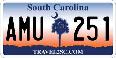 SC license plate AMU251