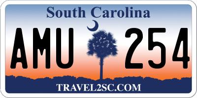 SC license plate AMU254