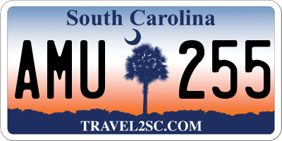 SC license plate AMU255